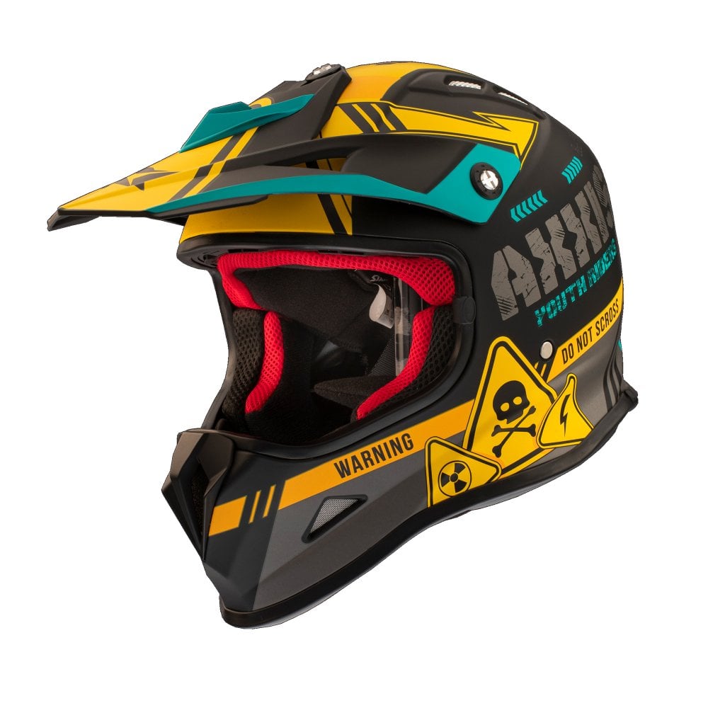 Axxis 2024 Wolverine B3 Matt Yellow MX Kids Helmet